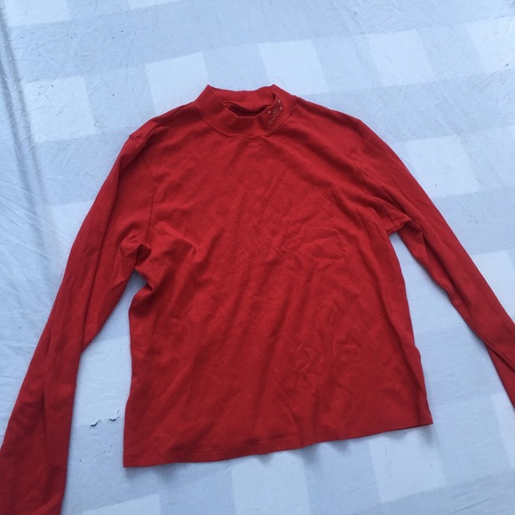 Red Carroll Reed turtleneck top - Picture 2 of 6
